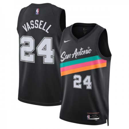 San Antonio Spurs Devin Vassell Nike 2025-26 City Edition Musta Miesten Pelipaidat Swingman